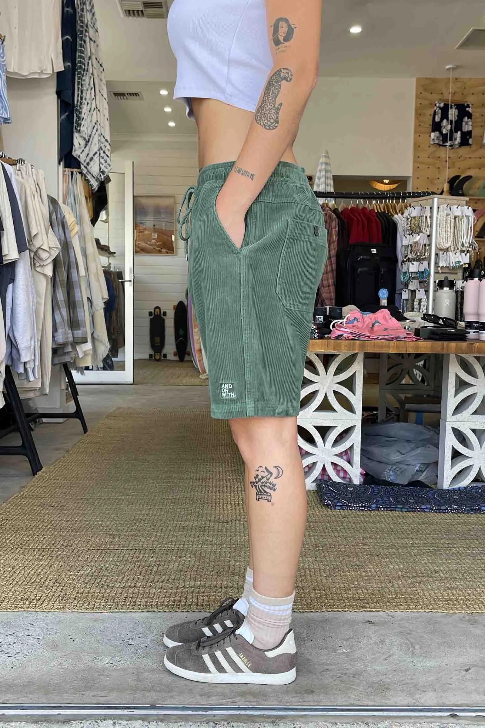 Beach Bum Corduroy Shorts Green