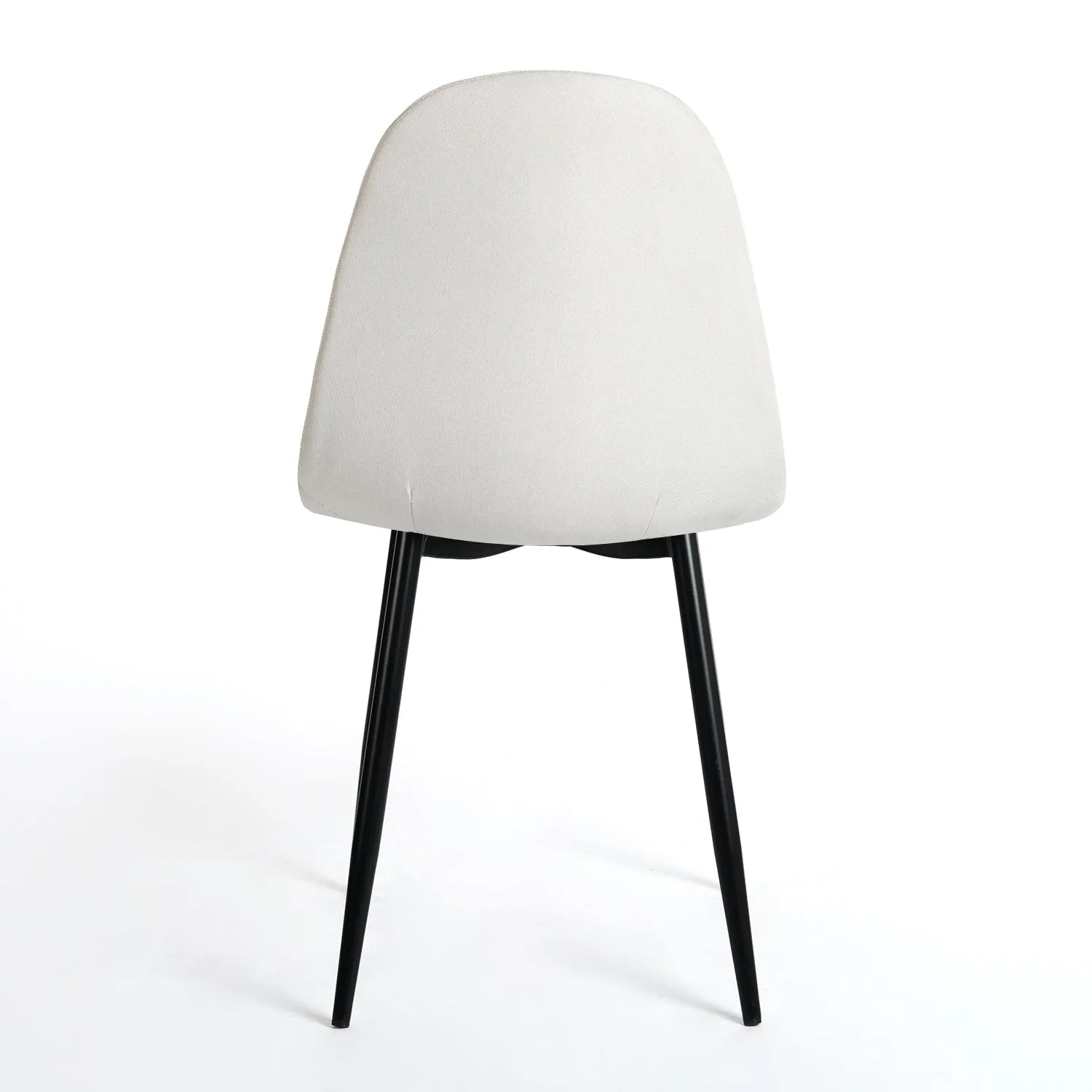 Beige Fabric Upholstered Side Dining Chairs (Set of 4) - Homy Casa