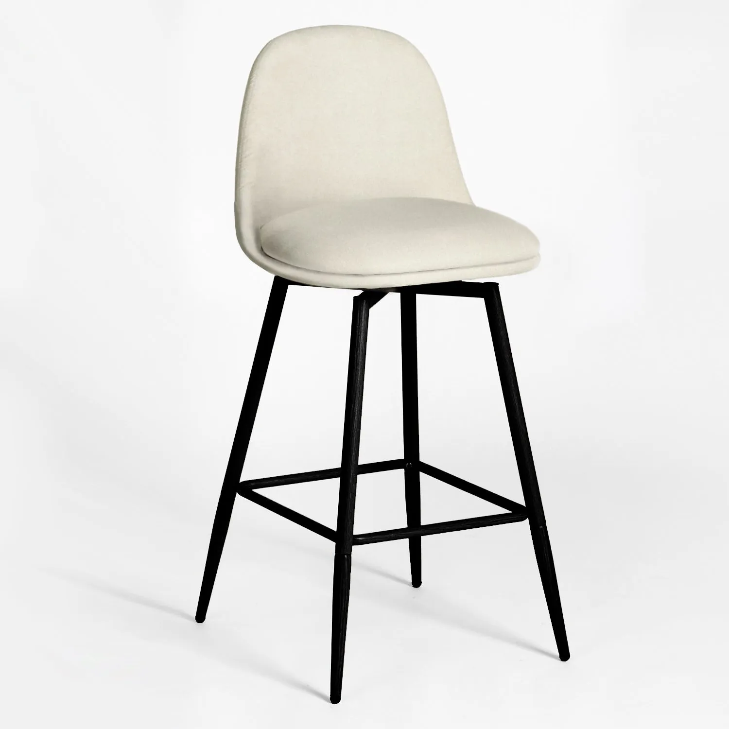 Beige Fabric Upholstered Side Dining Chairs (Set of 4) - Homy Casa