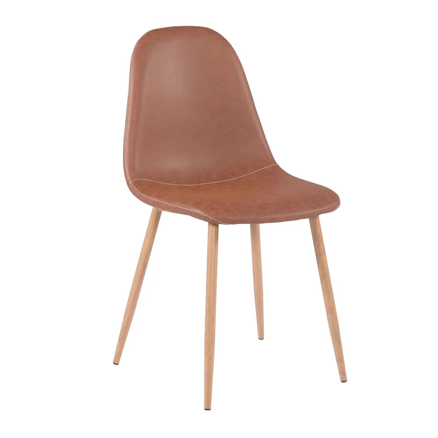 Beige Fabric Upholstered Side Dining Chairs (Set of 4) - Homy Casa