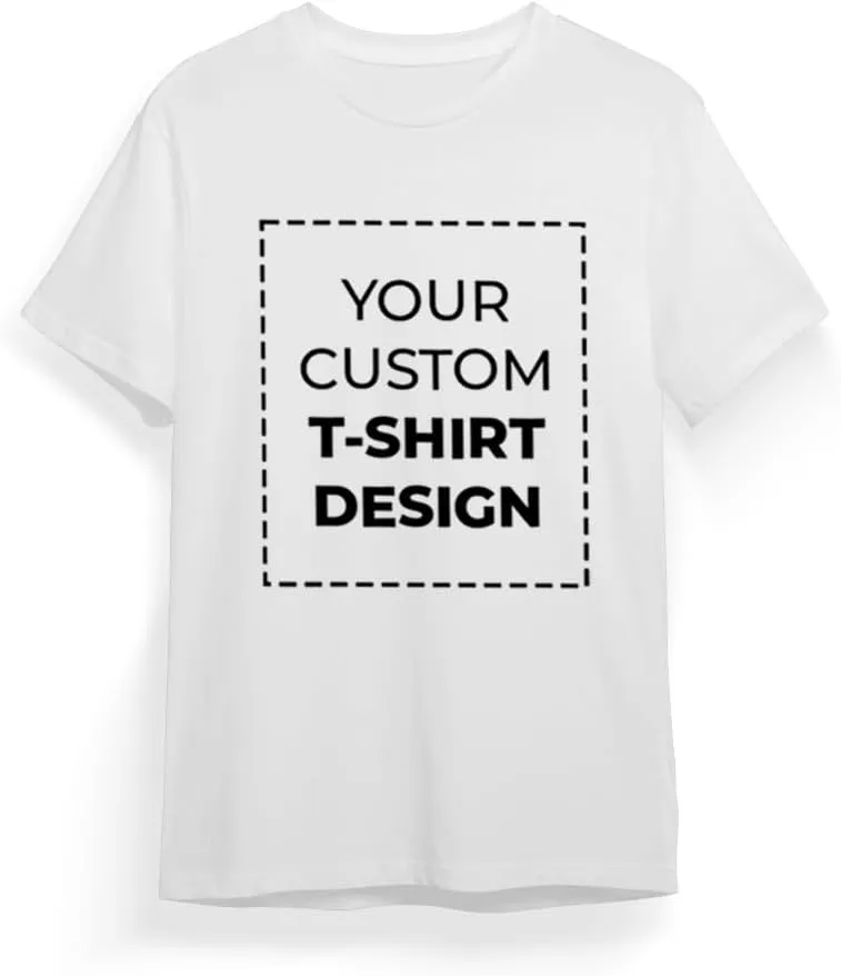 Custom Personalized Polycotton T Shirt with Text Image Logo for Men Women Unisex Front Back Design Adult Gift T-Shirt