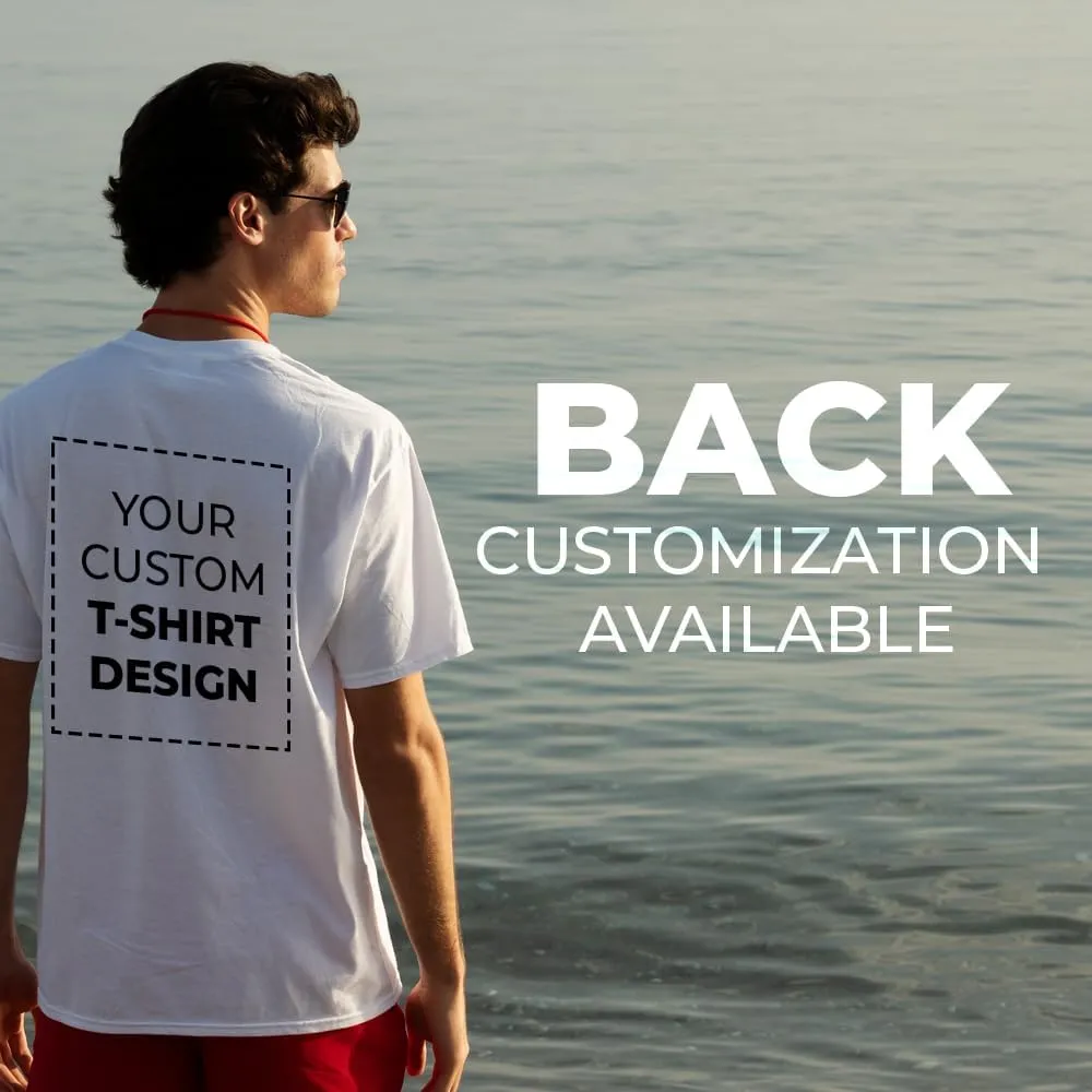Custom Personalized Polycotton T Shirt with Text Image Logo for Men Women Unisex Front Back Design Adult Gift T-Shirt