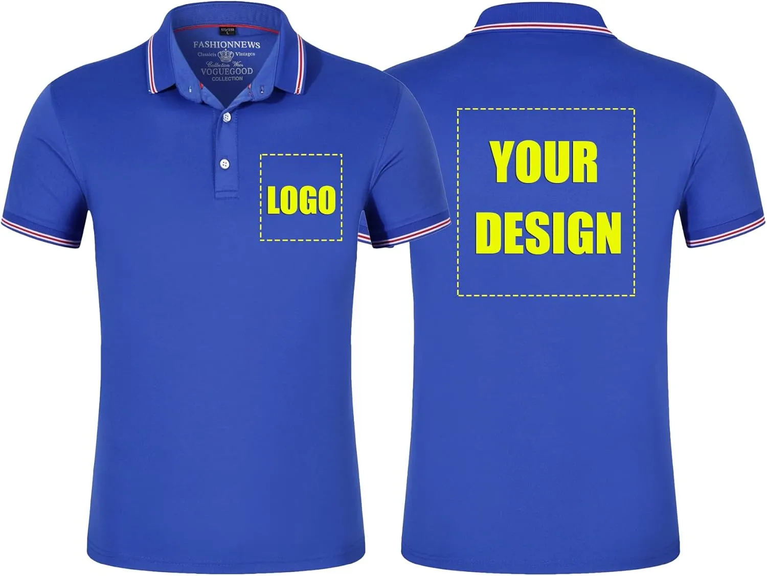 Custom Polo Shirts for Men Women Personalized T-Shirt with Logo Text Photo Mercerized Cotton Short Sleeves