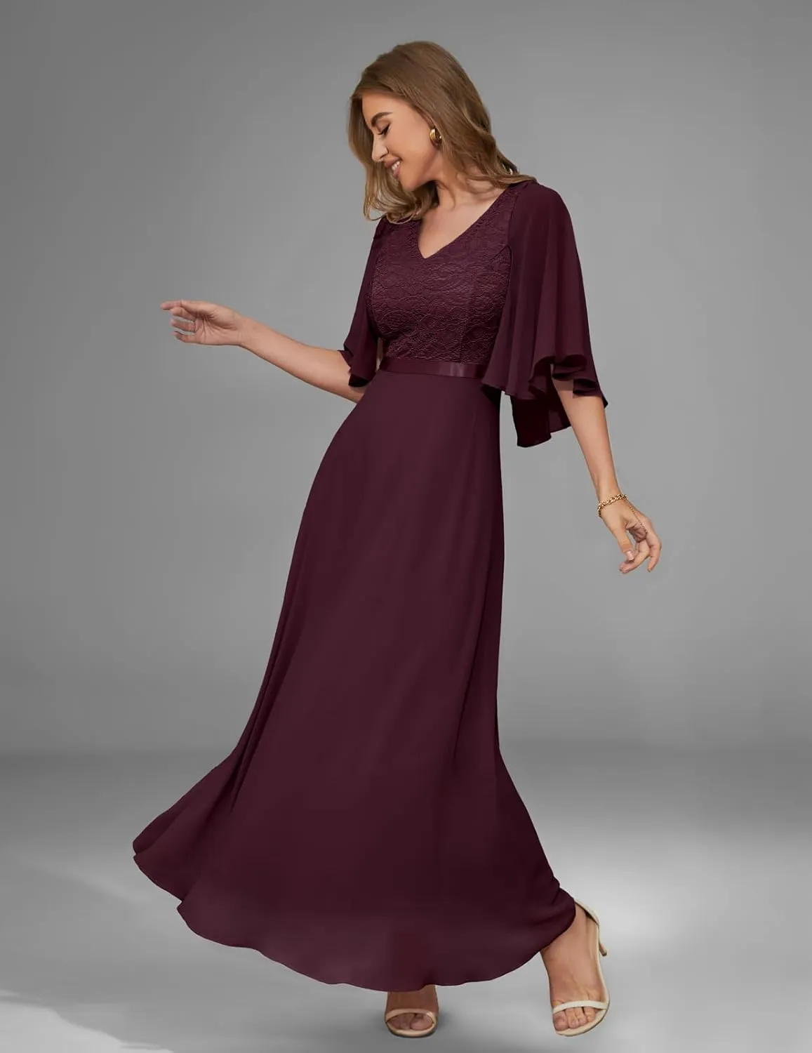 DRESSTELLS Womans Wedding Guest Formal Dress, 2025 Summer Bridesmaid Party Long Prom Church Dresses