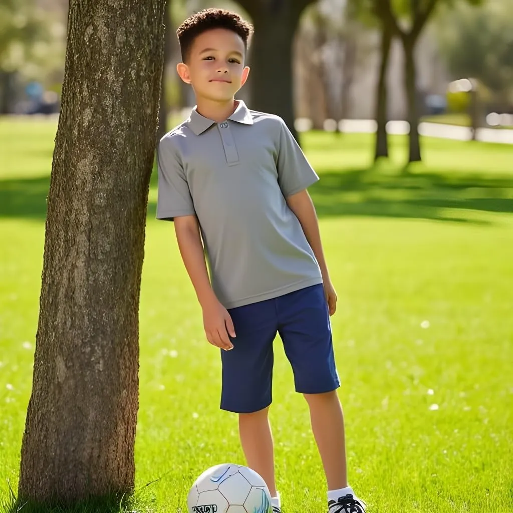 INGEAR Boys Golf Polo Short Sleeve Shirts Performance Active Wear Polo for Tennis and Casual Wear Versatile Boys Polo Shirts
