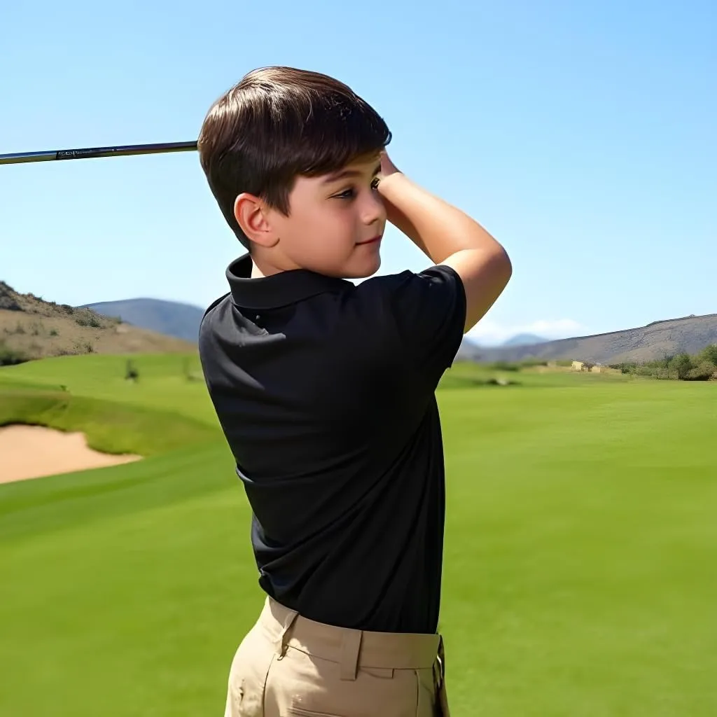INGEAR Boys Golf Polo Short Sleeve Shirts Performance Active Wear Polo for Tennis and Casual Wear Versatile Boys Polo Shirts