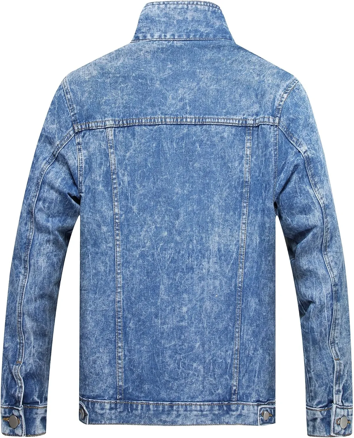 LZLER Men's Denim Jackets Distressed Destroyed Classic Vintage Slim Fit Ripped 2024 Fashion Trendy Trucker Jean Jackets