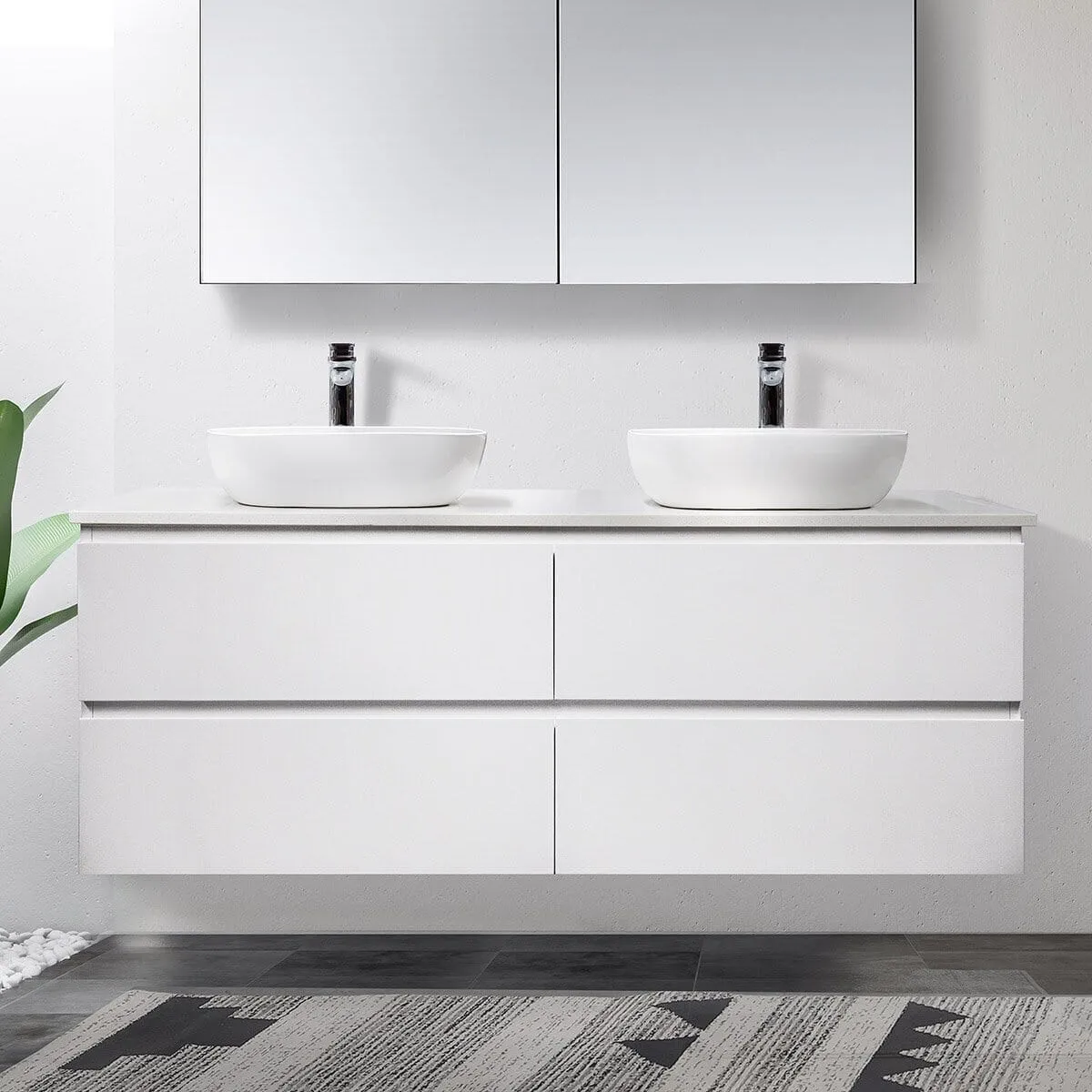 Mia 1500mm Wall Hung Vanity   Luxe Stone Top