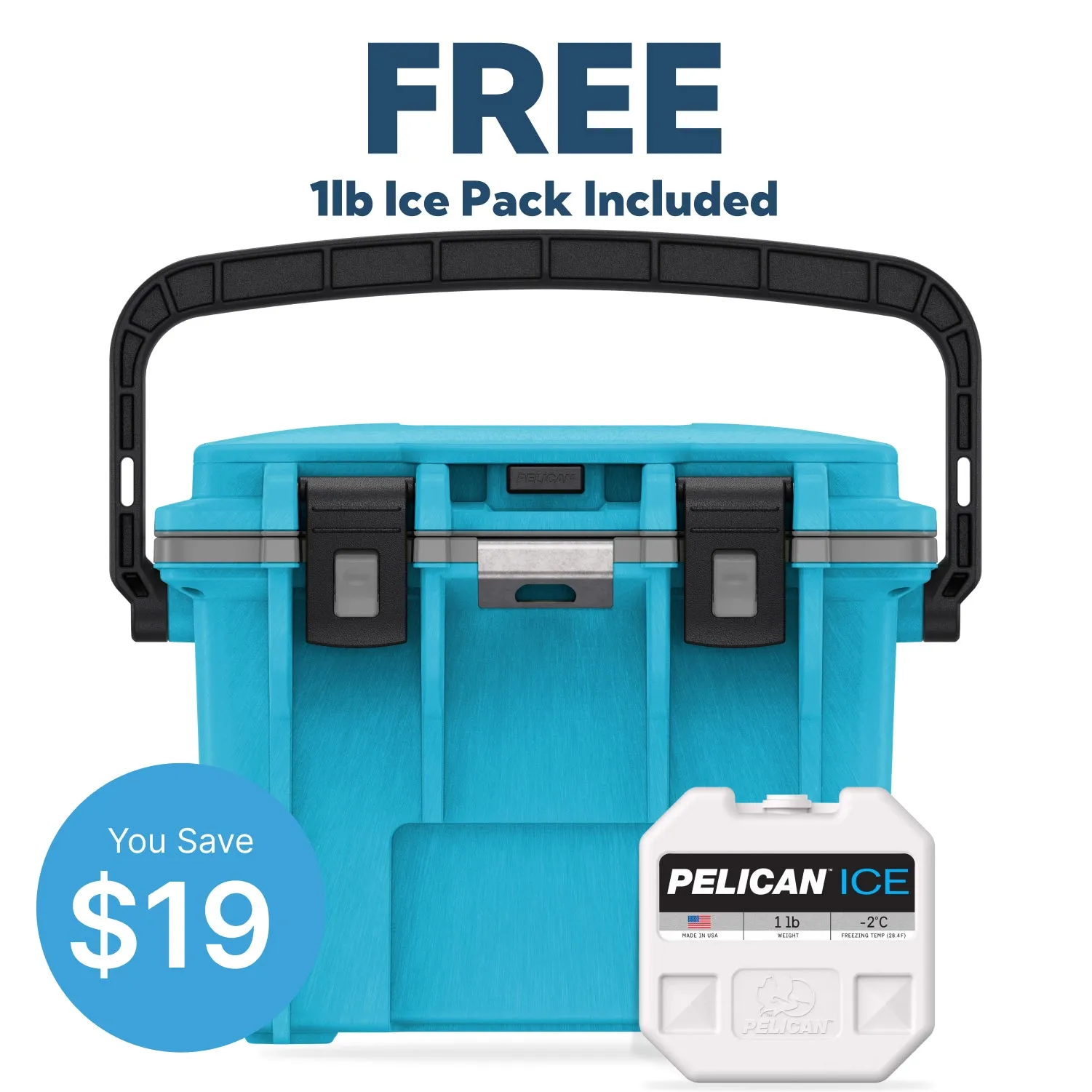Pelican 14QT Personal Cooler - FREE Ice Pack