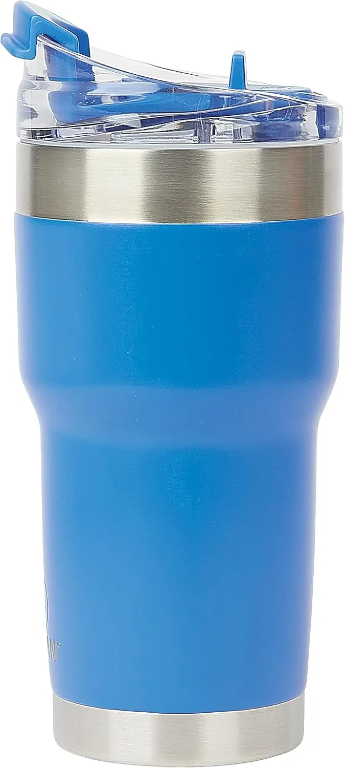 Pelican Hydration Pelican Traveler 22 oz Vacuum Insulated Tumbler - Stainless Steel Double Wall Travel with Dual Lid, Powder Coated Insulated Coffee Mug For Hot Cold Drinks, Azure
