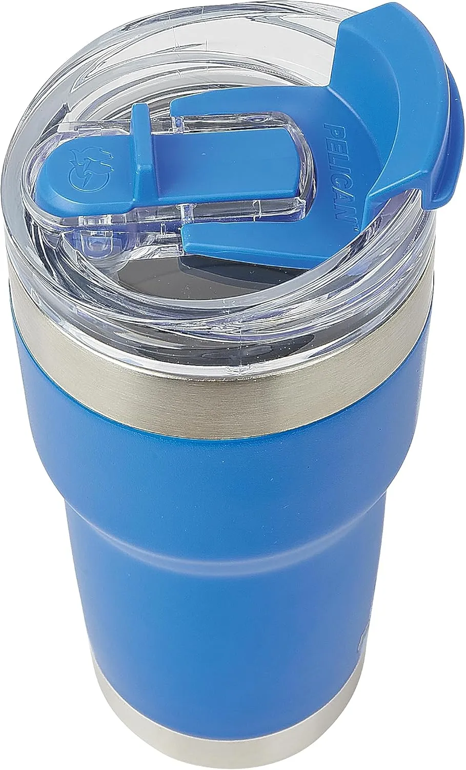 Pelican Hydration Pelican Traveler 22 oz Vacuum Insulated Tumbler - Stainless Steel Double Wall Travel with Dual Lid, Powder Coated Insulated Coffee Mug For Hot Cold Drinks, Azure