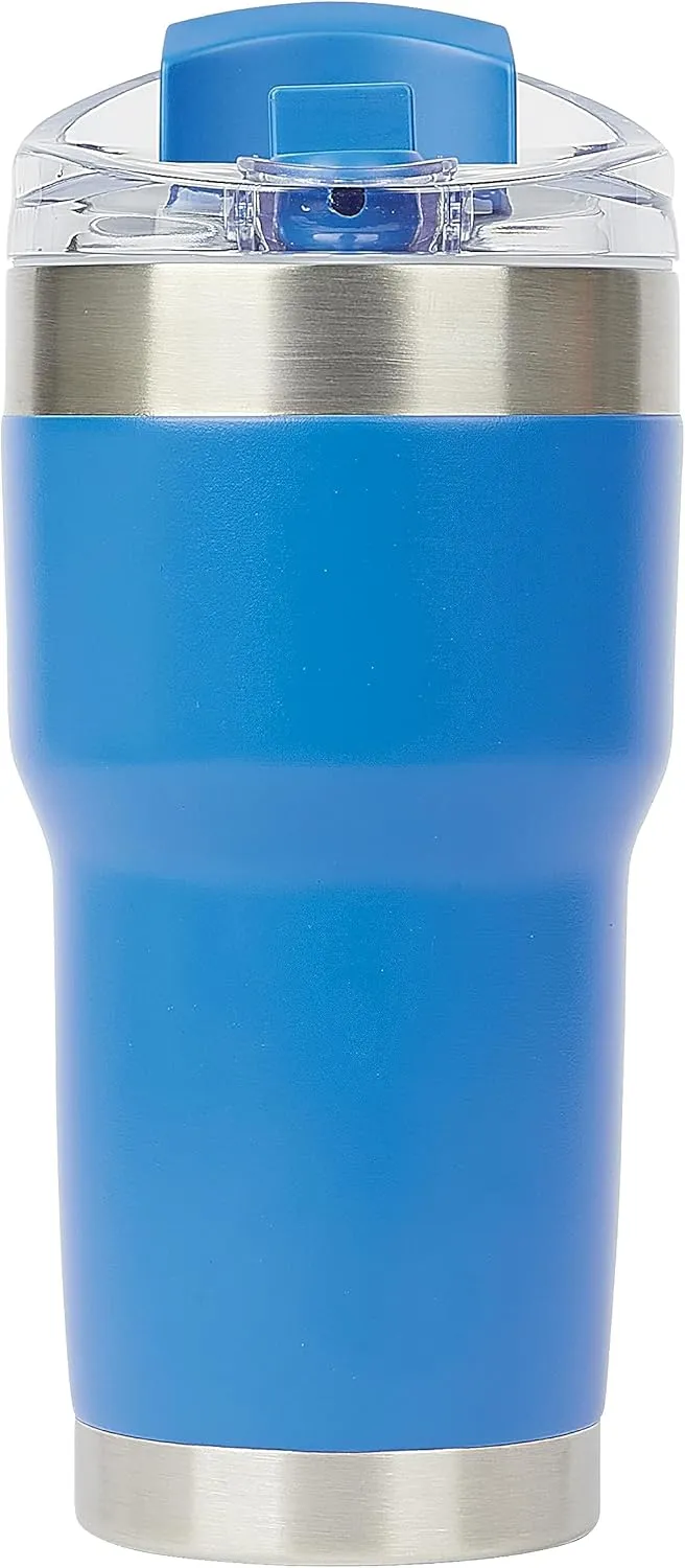 Pelican Hydration Pelican Traveler 22 oz Vacuum Insulated Tumbler - Stainless Steel Double Wall Travel with Dual Lid, Powder Coated Insulated Coffee Mug For Hot Cold Drinks, Azure
