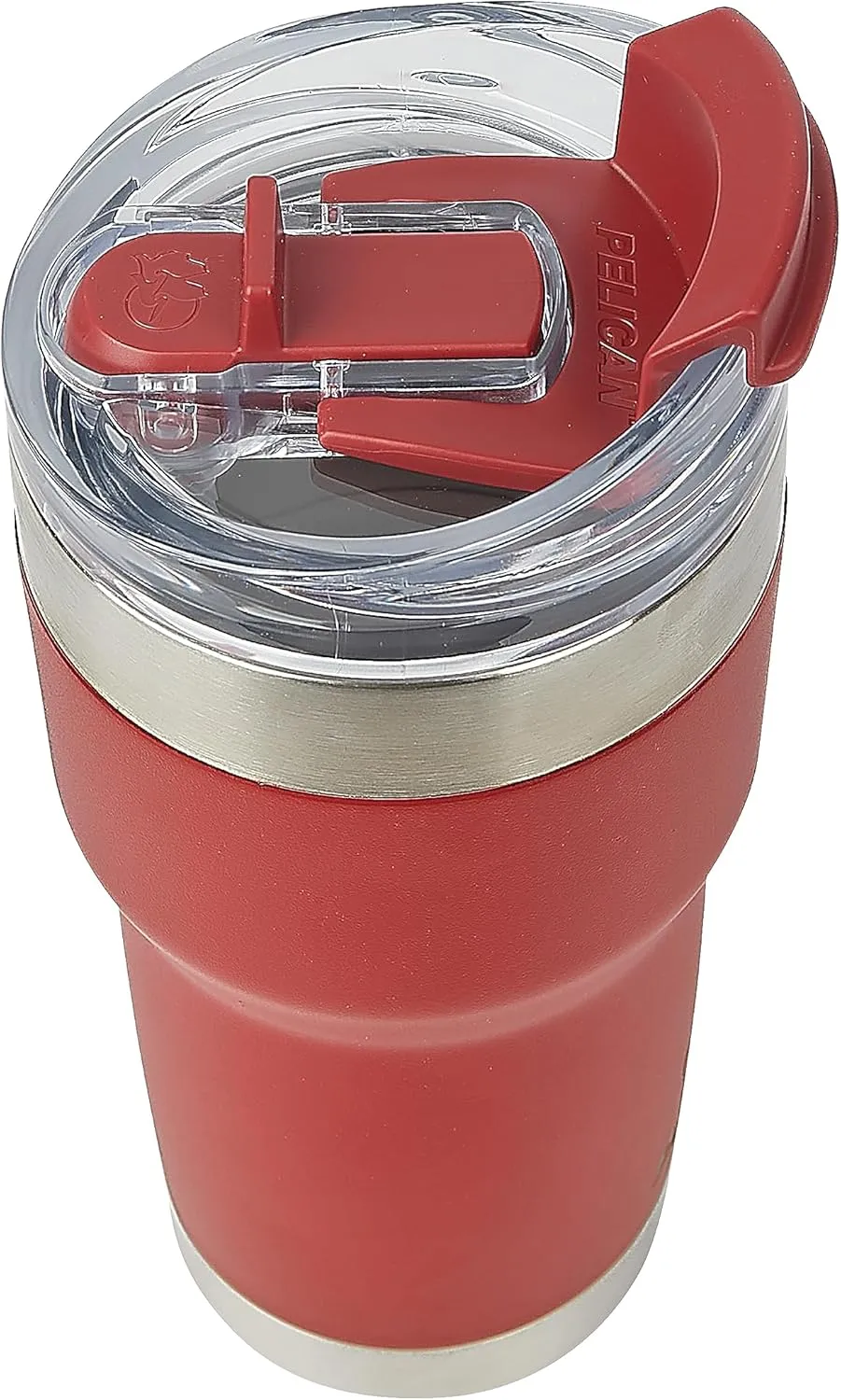 Pelican Hydration Pelican Traveler 22 oz Vacuum Insulated Tumbler - Stainless Steel Double Wall Travel with Dual Lid, Powder Coated Insulated Coffee Mug For Hot Cold Drinks, Brick