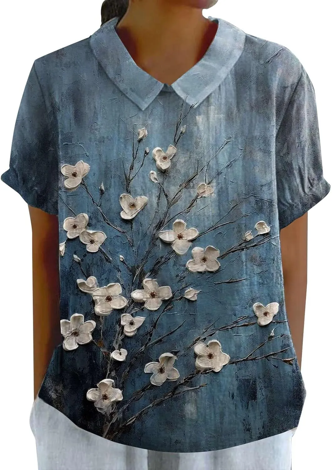 Shirts for Women Trendy Summer Cotton Linen Short Blouses Sleeve Tops Casual Collared Work Blouse Fashion Tunic 2025