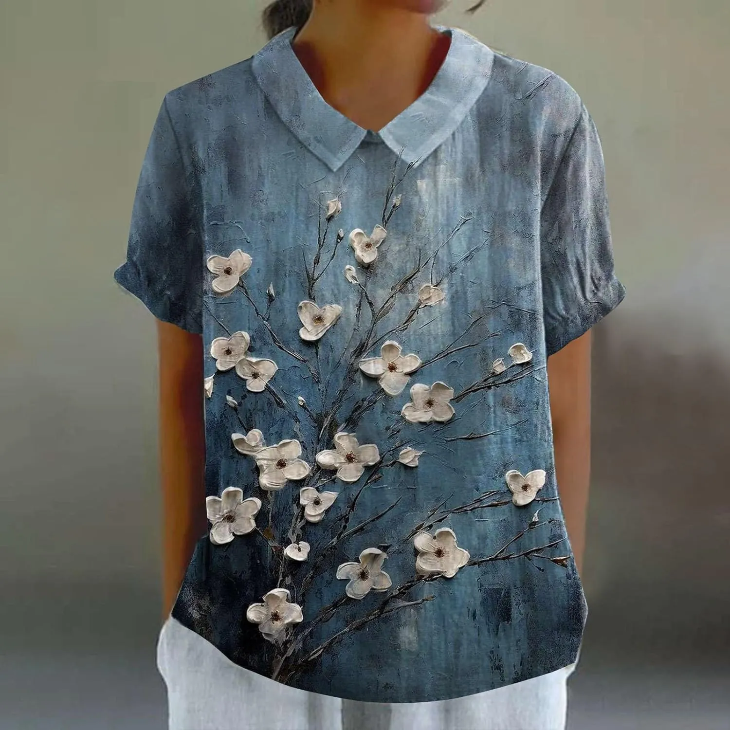 Shirts for Women Trendy Summer Cotton Linen Short Blouses Sleeve Tops Casual Collared Work Blouse Fashion Tunic 2025