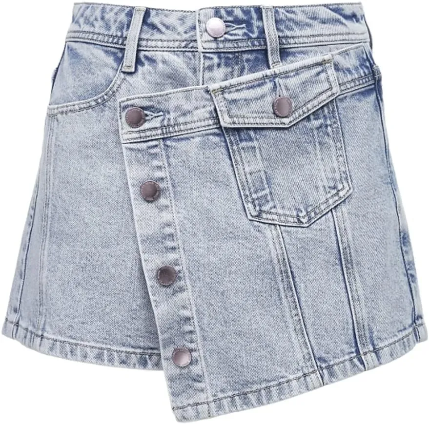 Short Skirt High Waist Asymmetrical Culottes Shorts Jeans Women's Denim Shorts