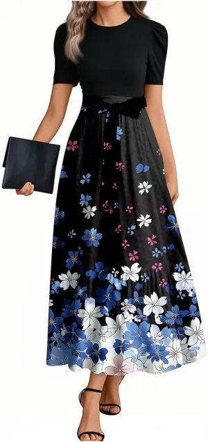 Summer Beach Vacation Clothes Spring Dresses for Women 2025 Short Sleeve Trendy Wedding Guest Maxi Dresses