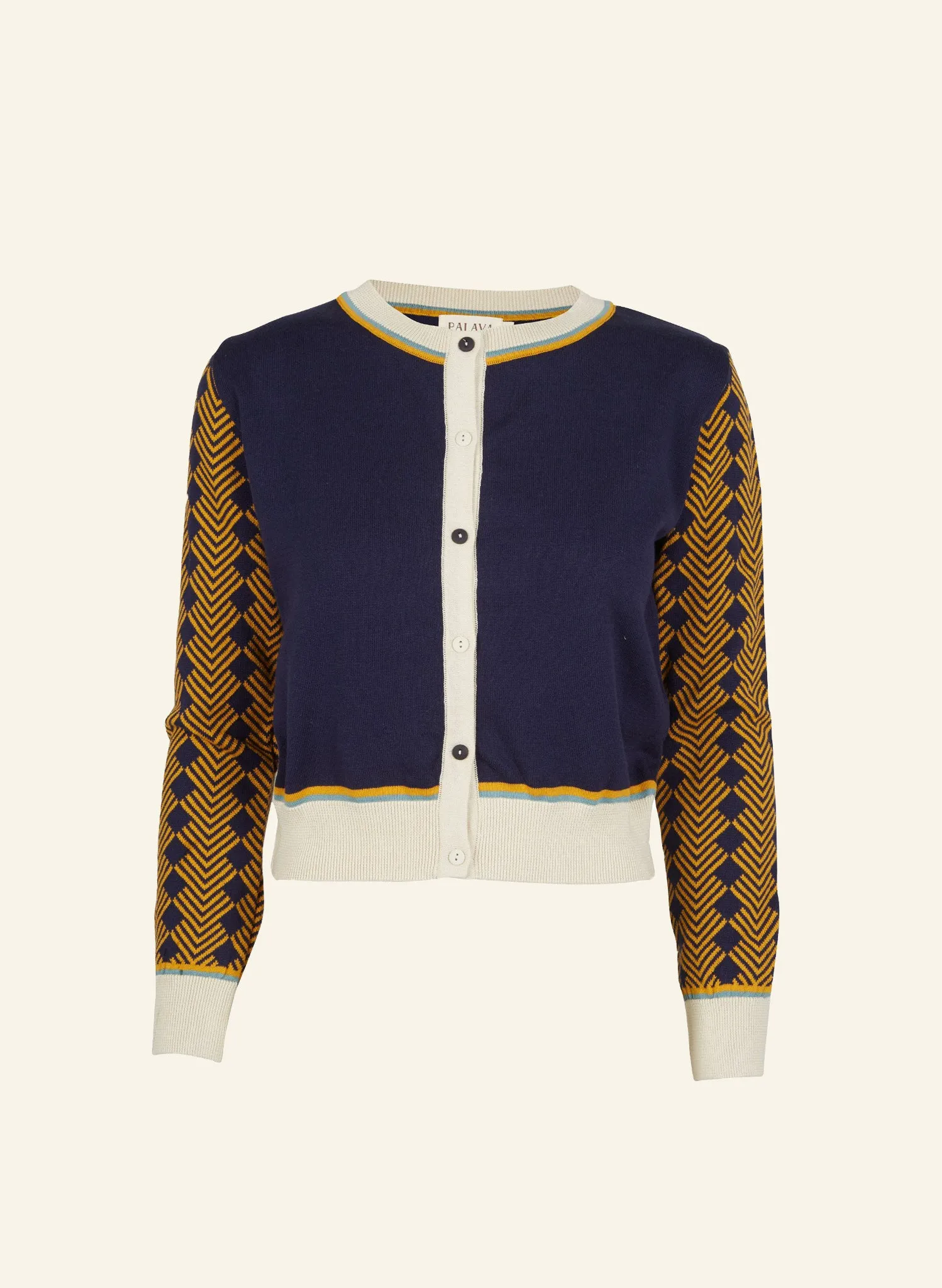 Vera Embroidered Cardigan - Navy Flying Eagle