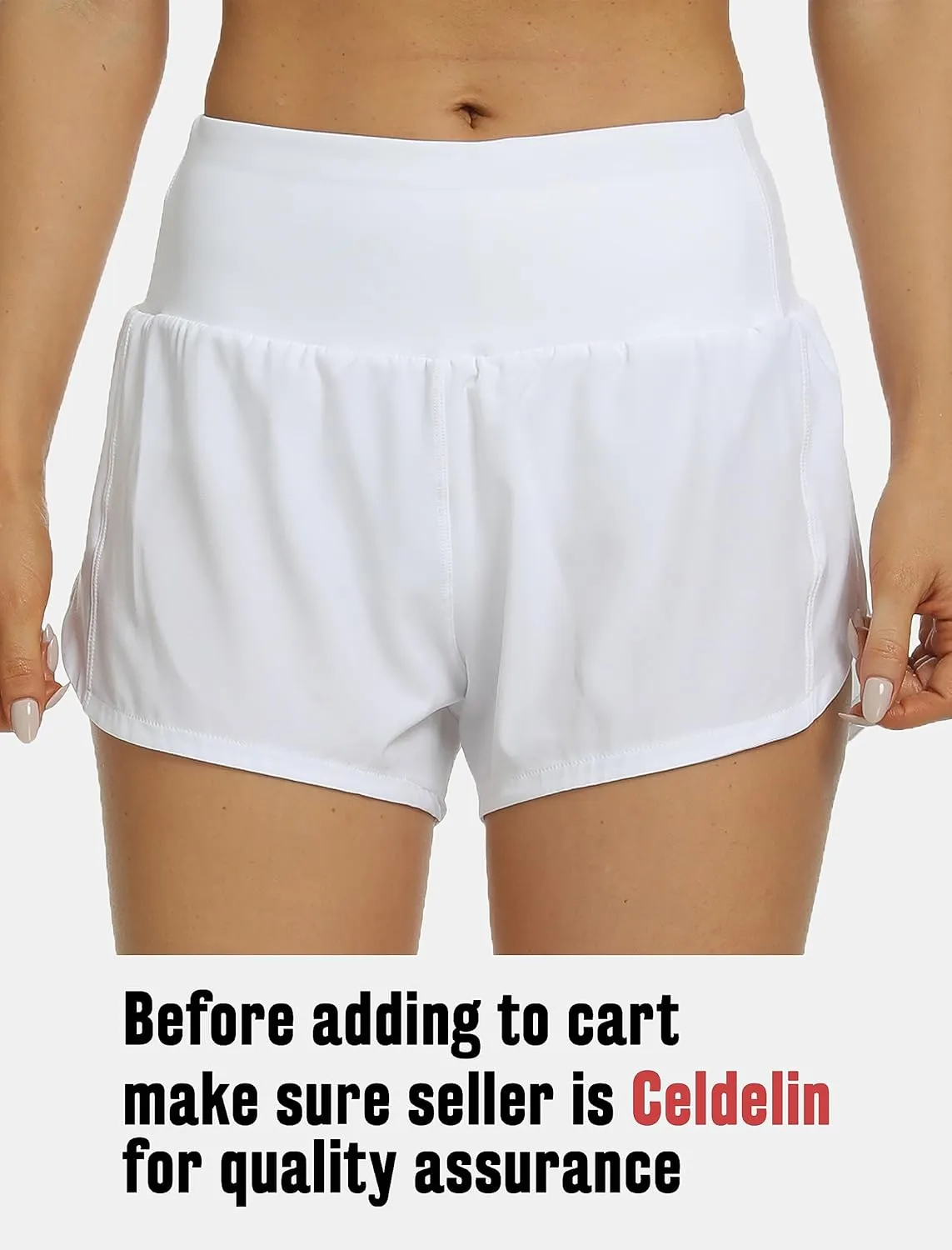 Women's Running Shorts Elastic High Waisted Quick Dry Sporty Workout Shorts Lightweight Athletic Yoga Shorts Liner